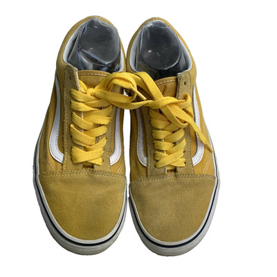 Vans Old Skool Mens 9, W 10.5 Yellow Classic Skate Sneakers Lace Up