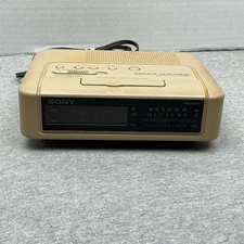 Sony Dream Machine Retro Alarm Clock Radio – Beige ICF-C240 Works Great