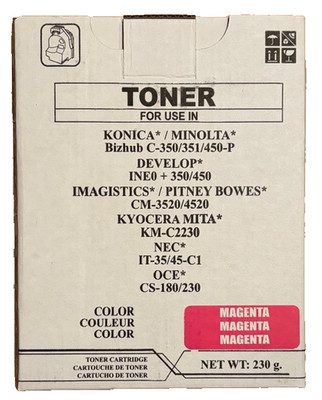 New Compatible Magenta Toner for Konica Minolta Bizhub C350 C351 C450