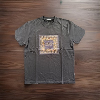 Versace Jeans Couture Men's Black Short Sleeve Graphic Logo T-Shirt Tee Size XL