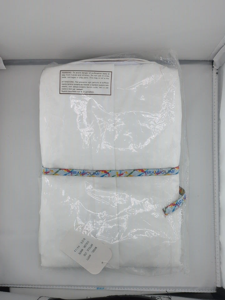 NEW Brandolini White Dress Long Sleeve Men's Cotton Shirt size 46/18 4VCFT1 - Image 4 of 4