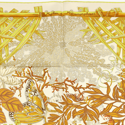 Hermes Scarf MYTHES ET METAMORPHOSES 90cm Silk Carre Foulard ANNIE FAIVRE - Picture 4 of 8