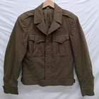 Vintage 1944 WWII US Army Military OD Green Wool Ike Field Jacket Size 36L