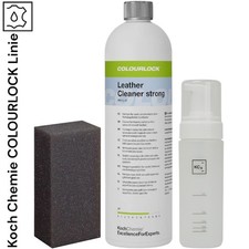 Lederreiniger COLOURLOCK Leather Cleaner Strong 1L+ Flasche & Schwamm