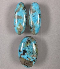Kingman turquoise cabochons, tricolor calico pattern, 41.31 carats, C01