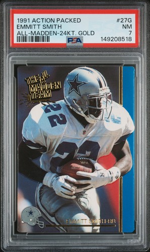 Emmitt Smith 1991 Action Packed 24KT Gold card