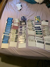 Huge Lot Of Vintage Computer 5.25 floppy drive Games And Software