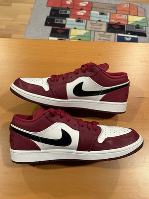 Size 11.5 - Nike Air Jordan 1 Low Noble Red White 553558-604