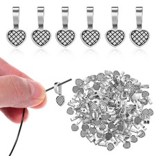 100 Pcs Jewellery Findings for Making Jewelry Bail Pendant Charm