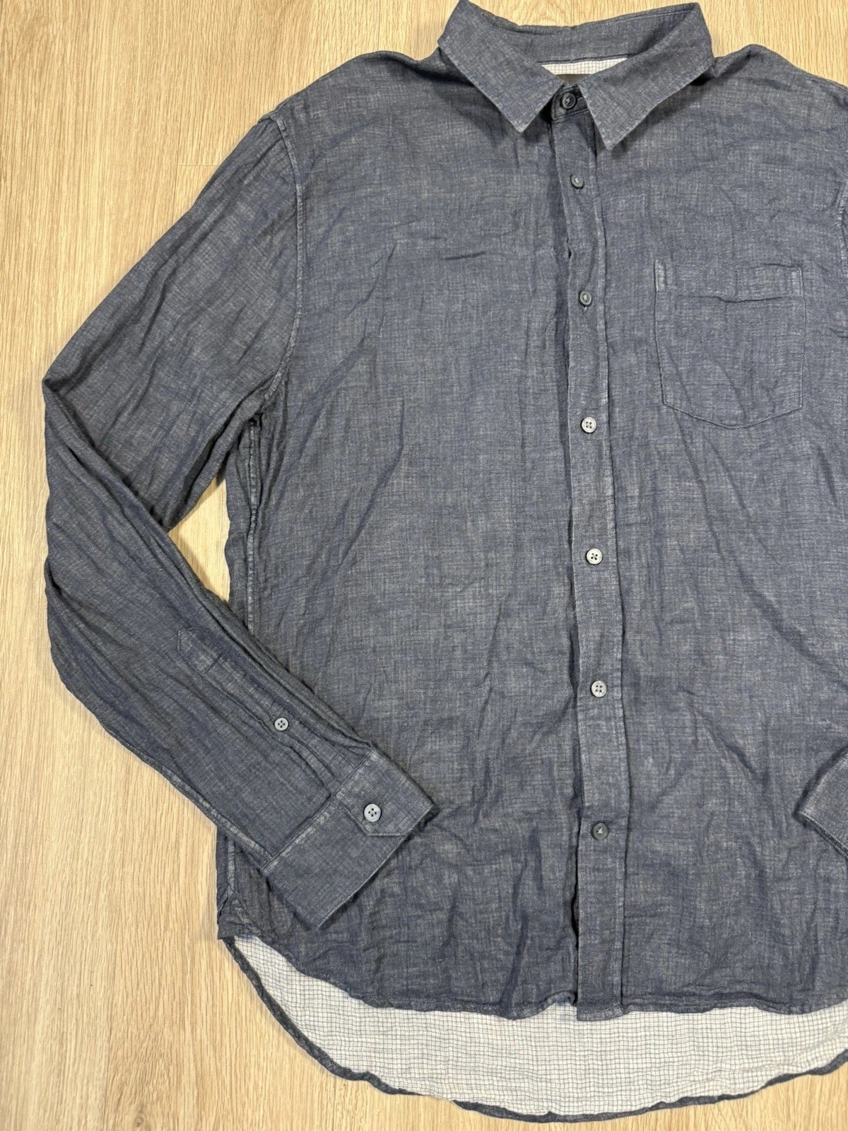 VINCE Regular Fit Double Face Button Down Shirt B… - image 3