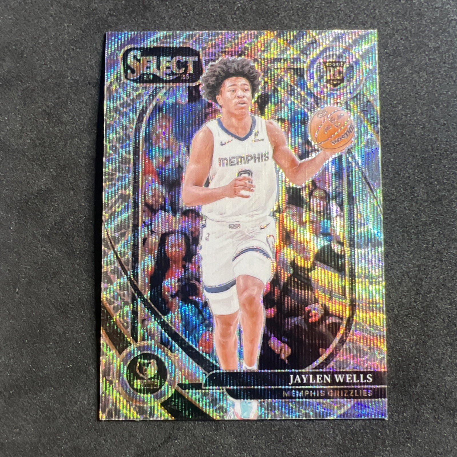 2024-25 Panini Select Jaylen Wells 277 Courtside Rookie Elephant Prizm SSP RC