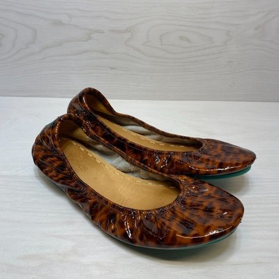 Tieks by Gavrieli Tortoiseshell Ballet Flats Women's Size 8 Brown Patent Leather