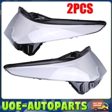 Fits Cadillac ATS 2013 2014 2015-2017 2018 Pair Headlight Lamp Cover Lens Shell