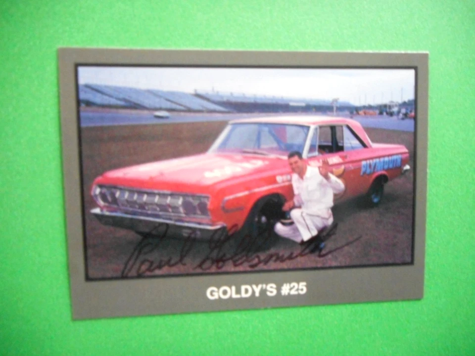 Paul Goldsmith signed 1989 TG MASTERS of RACING #25 1964 Plymouth GN/WC Card #15 - Image 2 of 3