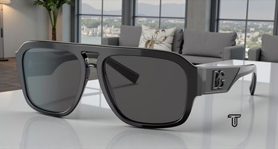 DOLCE E GABBANA DG4403F 501 87 Black Dark Grey 58 mm Men's Sunglasses