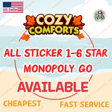 Monopoly Stickers GO 1⭐- 6⭐ (All Stickers Available) CHEAPEST🔥SUPER FAST⚡24/7