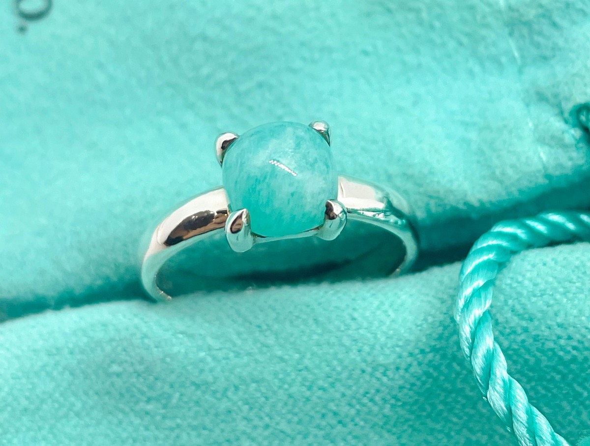 Tiffany & Co. Paloma Picasso 7mm Amazonite Sugar Stacks Ring