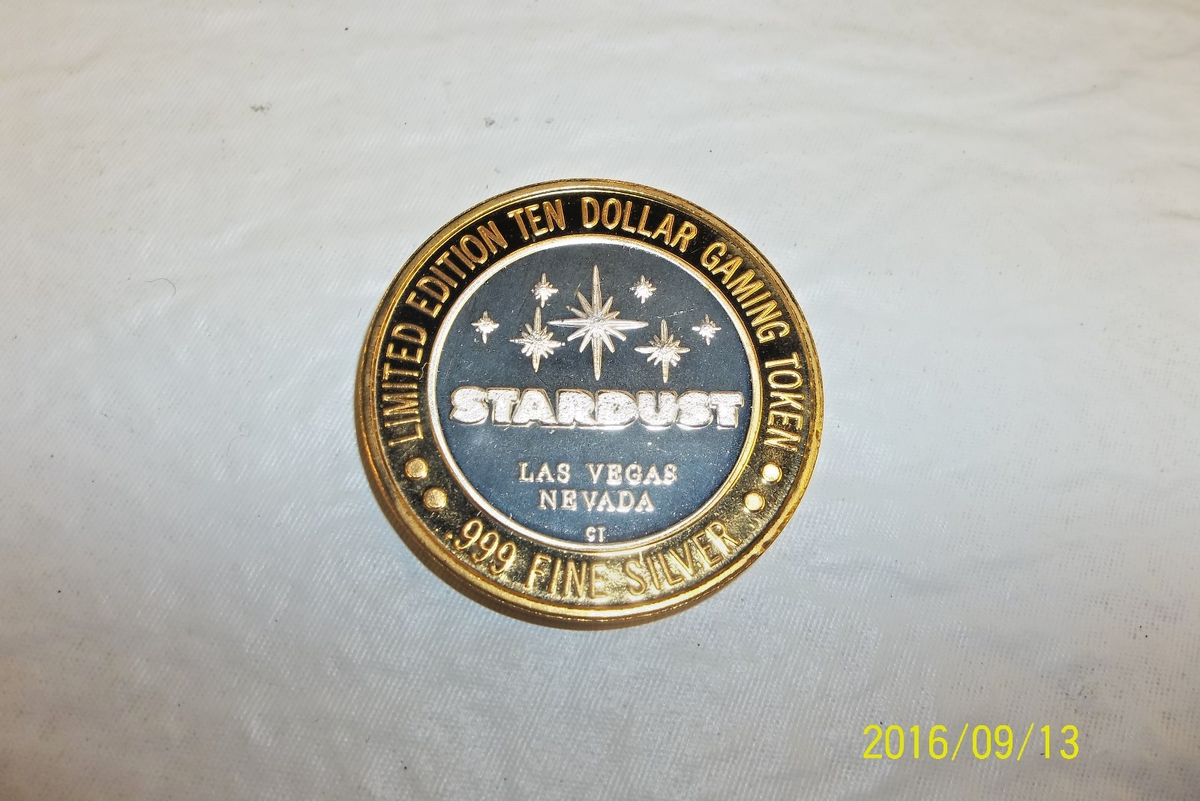 Stardust Las Vegas NV Ltd Ed $10 Gaming Token .999 Fine Silver
