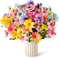 6 BüNdel Kunstblumen Wie Echt KüNstliche Blumen Blumenstrauß Uv-BestäNdige Seide