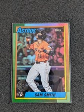 2025 Topps Update Series - 1990 Topps Cam Smith #U90-44 Rainbow Foil RC Astros
