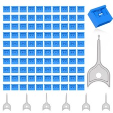 100-Pack USB-A Port Blockers with 6 Keys,Removable Physical Security Locks,An...