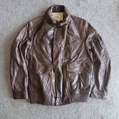 Heinz Bauer Manufaktur Roßleder Herren Lederjacke Braun Gr. 54 XL - Bild 1 von 4