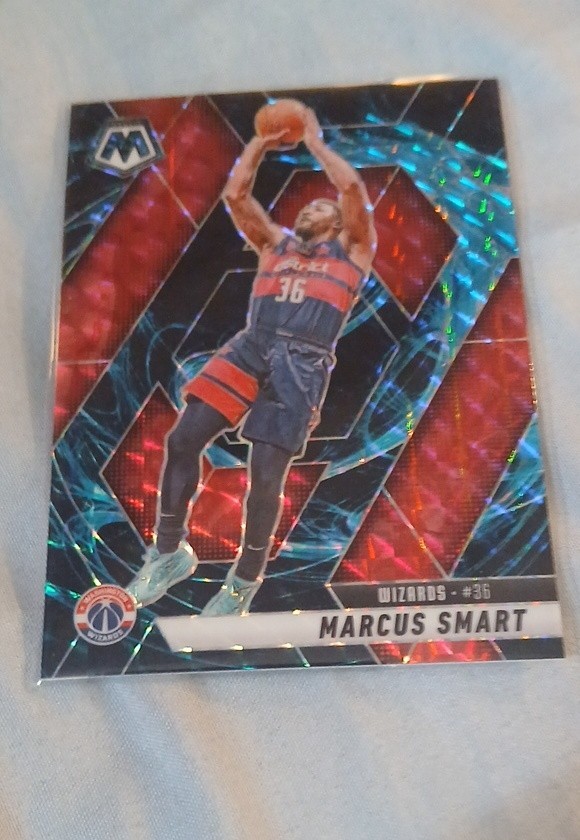 2024-25 Panini Mosaic - Marcus Smart #5 Spectris Blue Mosaic Prizm /25