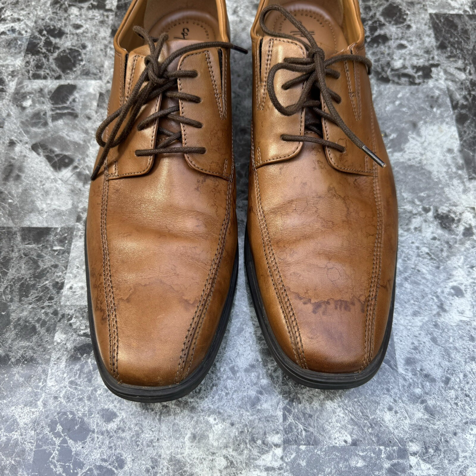 SAOLA Scarpe uomo Clarks Tilden Walk Oxford 11 M pelle marrone scuro