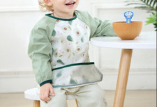 Long Sleeve Baby Toddler Kid Bibs, Waterproof Long Sleeve Apron 2T-5T 