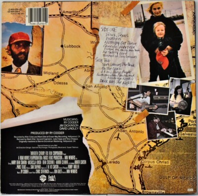 TAS LIST WARNER BROS SDTK 1976 GERMANY ALSDORF PRESSING RY COODER