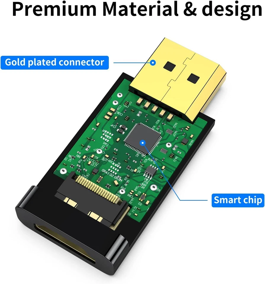 Display Port to HDMI Displayport DP HDMI Cable Adapter Video cord HDTV PC 4K30HZ - Image 2 of 4