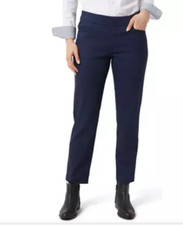 Chaps Sz 22W Navy Blue Slimming Tummy Pull On Pants NWOT