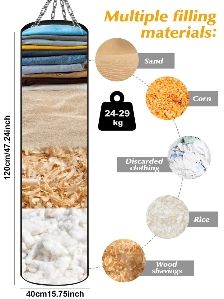 Ungefüllt Boxsack Hängend Set Boxsack Erwachsene mit Einer vollständigen Pale... - Bild 4 von 4