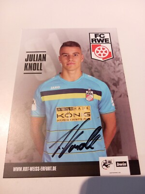 Signierte AK Julian Knoll RW Erfurt NEU 