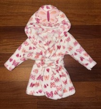 DUCK DUCK GOOSE Cozy Fleece Pink/ BUTTERFLY Infant Robe   D06406  0-9 Months