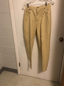 high waisted khaki mom jeans