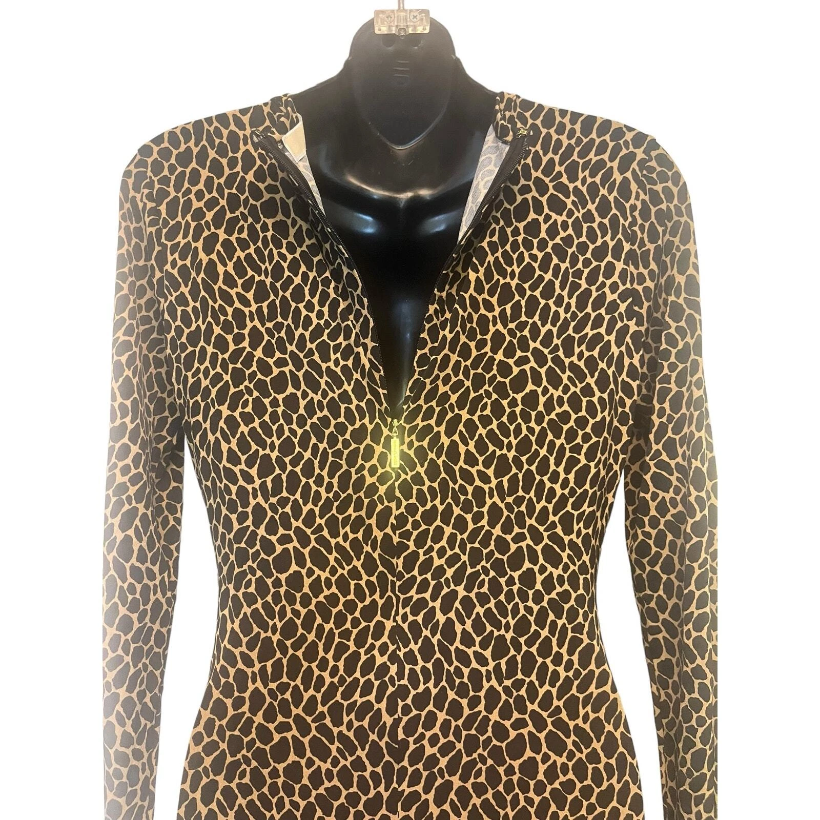 Abito con stampa leopardata Michael Kors (taglia small) nuovo con etichette!