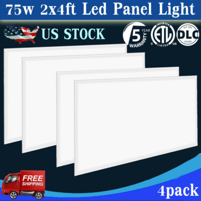 Daylight White 2x4 LED Ceiling Light Dimmable Flat Panel Light Recessed Fixtures