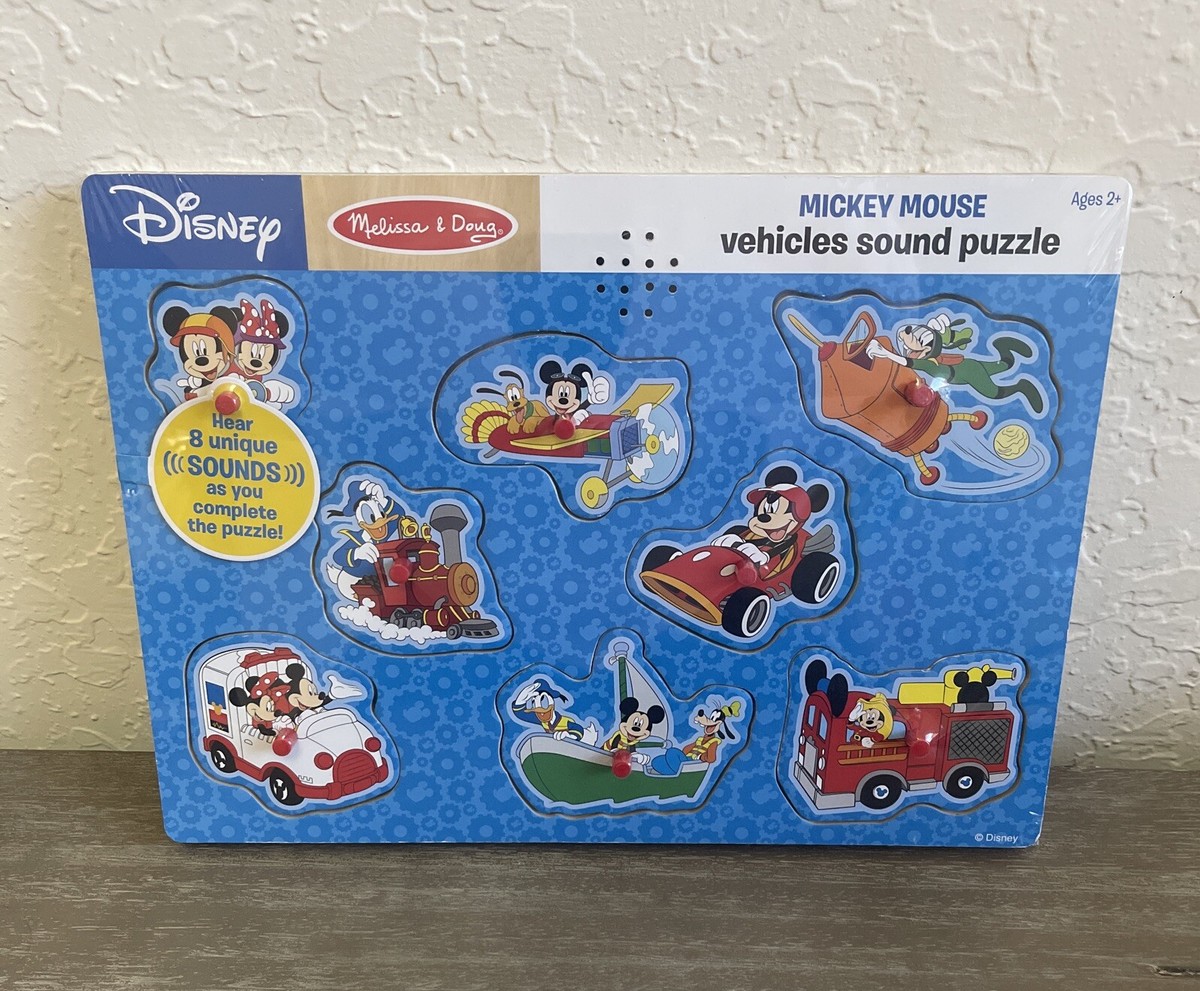 Melissa And Doug Disney Mickey Mouse Vehicle Sound Puzzle | eBay