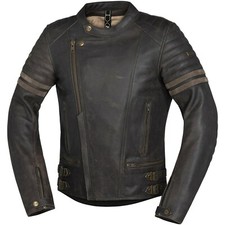 IXS Hommes Moto Veste Andy Taille 50 Biker Chopper en Cuir Dans Look-Usé Braun
