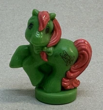 My Little Pony G1 Petite Prancing Ponies Topper Green 5 Cent Ticket Cutie Mark