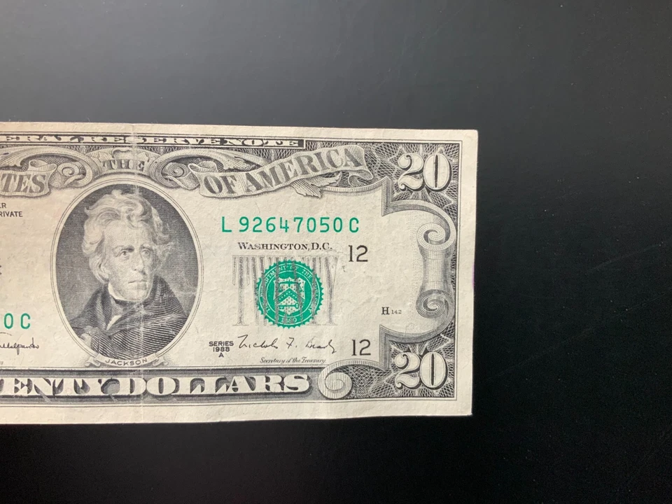 1988A $20 DOLLAR BILL L92647050C - Image 4 of 4