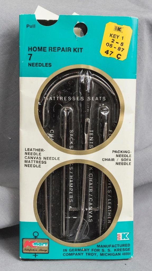 K-Mart Home Repair Kit 7 Needles Advertising Card