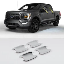 For Ford F150 F-150 2021-2022 Chrome Exterior Car Door Handle Bowl Cover Trim 4P