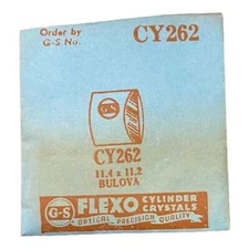 Germanow-Simon Mach (GS) CY262 Watch Crystal 11.4x11.2 NOS Part Flexo Bulova