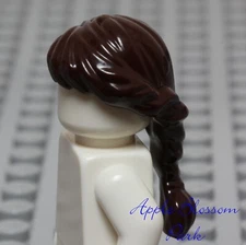 NEW Lego Female Minifig DARK BROWN HAIR Castle Princess Tamina long Braided