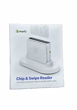 NEW Shopify Credit Card & Swipe Reader White Wireless Secure Business Accessory