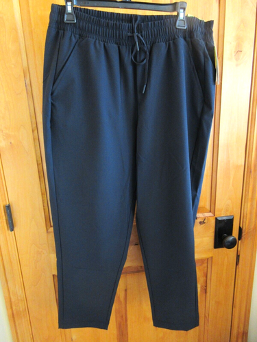 ALL IN MOTION ACTIVEWEAR HOSE SCHWARZ L HIGH RISE TAPER KORDELZUGBUND 2 TASCHEN