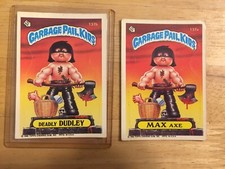 1986 Garbage Pail Kids Max Axe Card #137a & #137b Deadly Dudley Lot Of 2