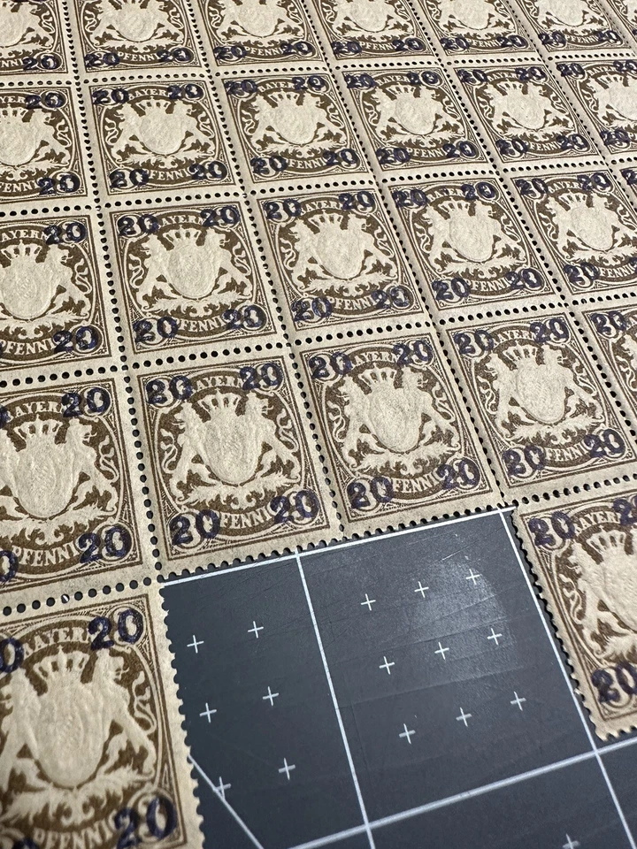 Germany Bayern 1920 block Of 48 Stamps MNH** - Image 3 of 4